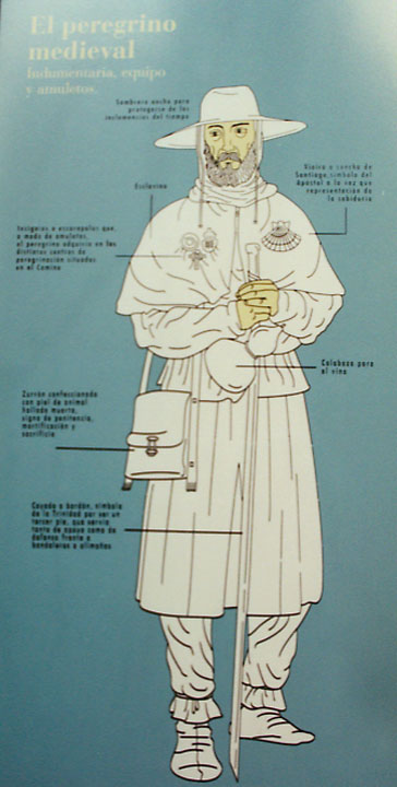 Traditional Santiago de Compostela pilgrim